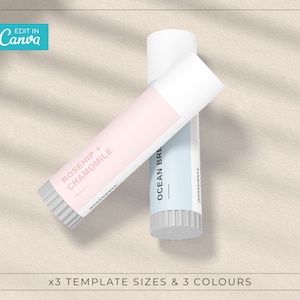 Lip Balm Label Template /  Modern Chapstick Label / Printable Cosmetic Product Labels / Minimalist Cosmetic Label Template / REMO