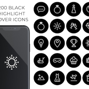 Black Instagram Highlight Icons / Black and White Instagram - Etsy