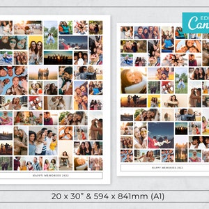Editable Photo Collage Template / Editable Photo Grid / Photograph Collage / Photograph Poster / Editable Collage / Printable Photo Grid
