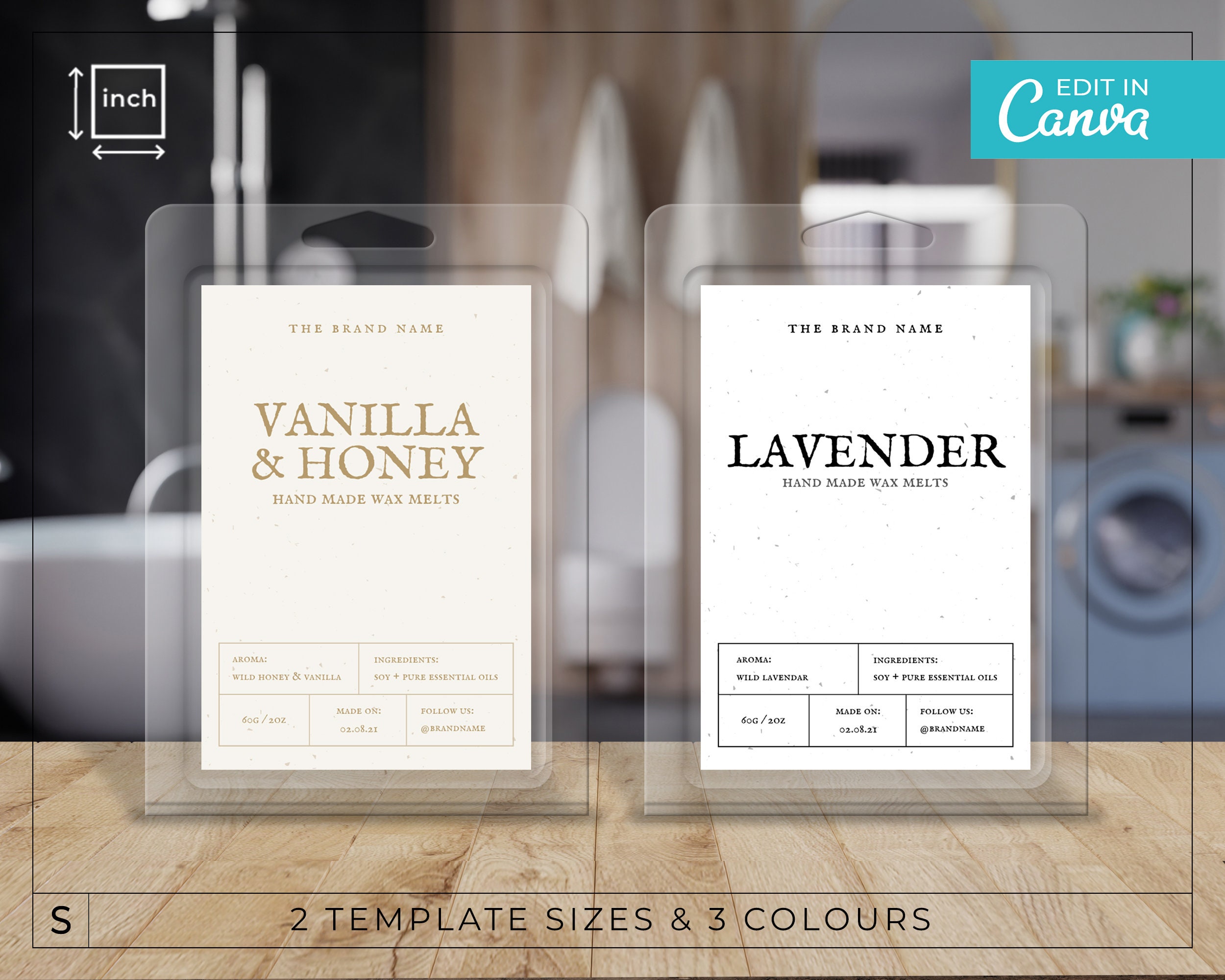 Traditional Wax Melts Label Template / Editable Wax Melts - Etsy