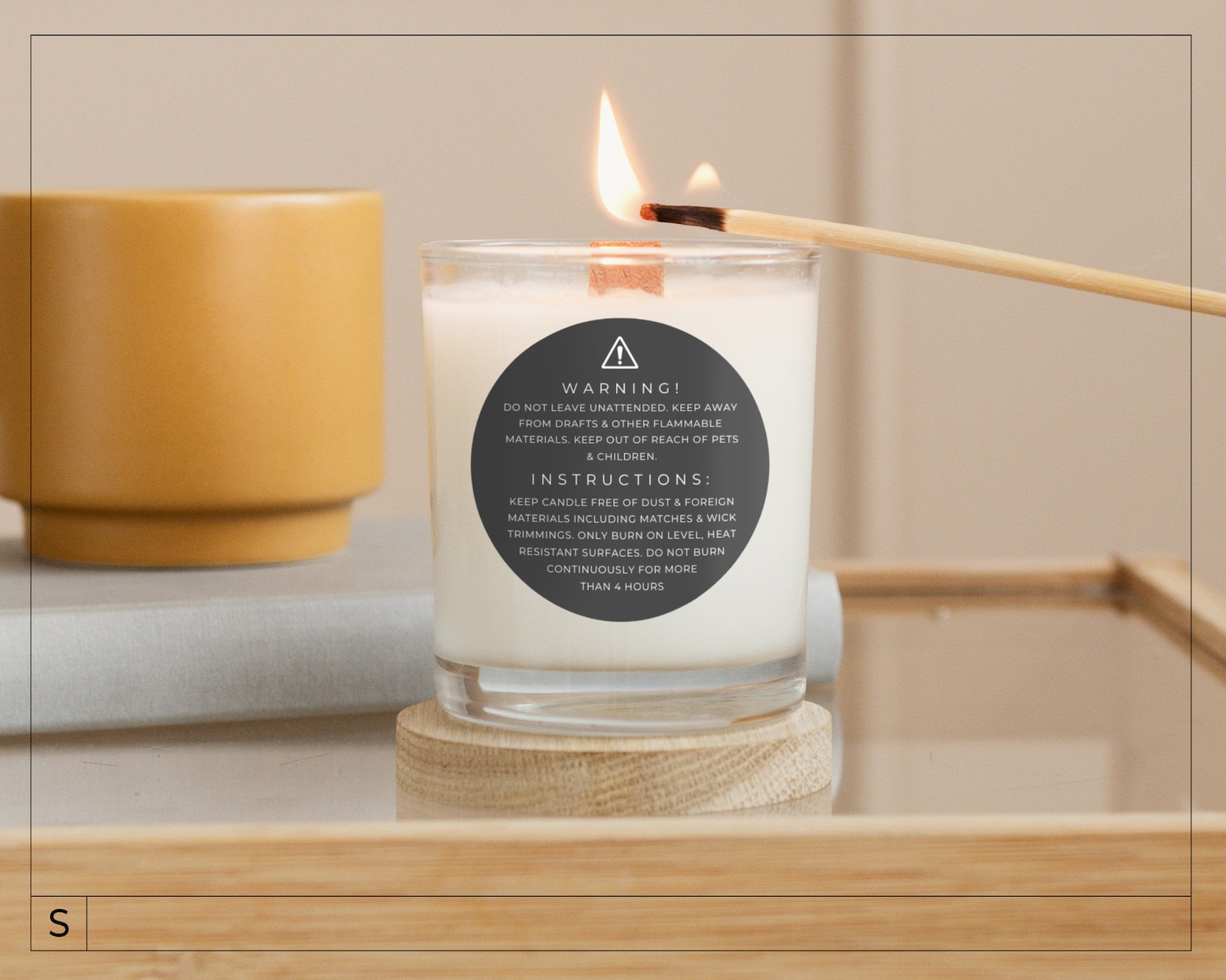 Editable Candle Instructions Label Template / Minimalist Etsy