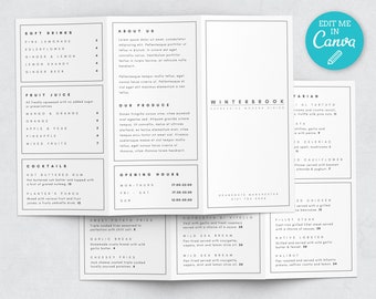 Tri Fold Price list Template / Editable Tri Fold Price list / Z Fold Menu / Folded Printable Salon Templates / Trifold Menu Template
