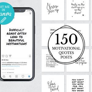 150 citazioni positive modificabili sui post di Instagram/Citazioni ispiratrici Storie di Instagram/Citazioni di motivazione sui social media/Citazioni sulla cura di sé
