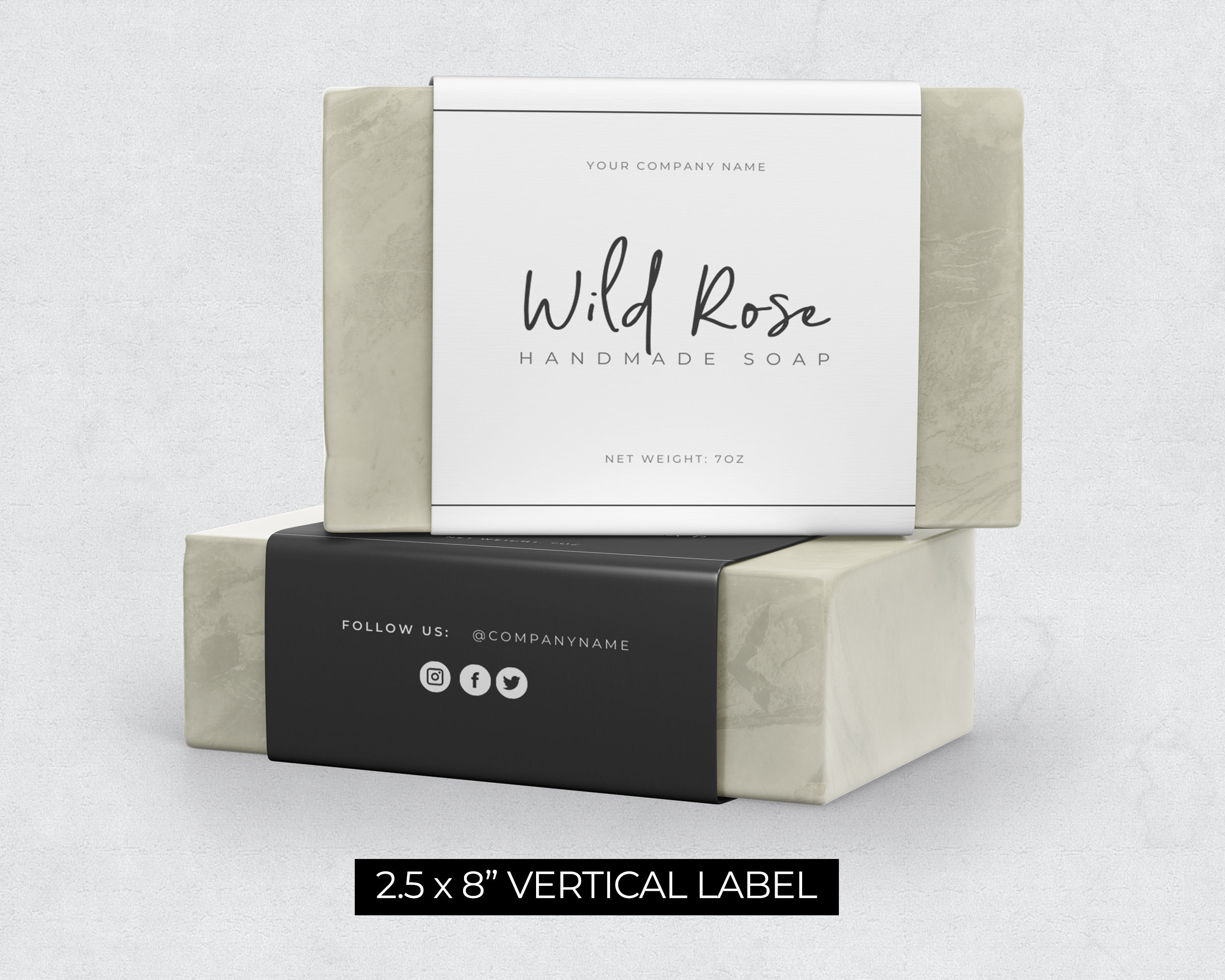 Soap Label Template / Editable Soap Wrap Around Labels / | Etsy