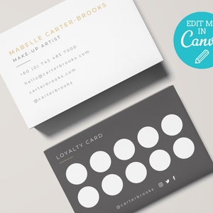 Modelo de cartão de fidelidade personalizado/cartão de recompensas editável moderno/cartões de fidelidade personalizados/modelo de cartão de visita editável/design de cartão de desconto