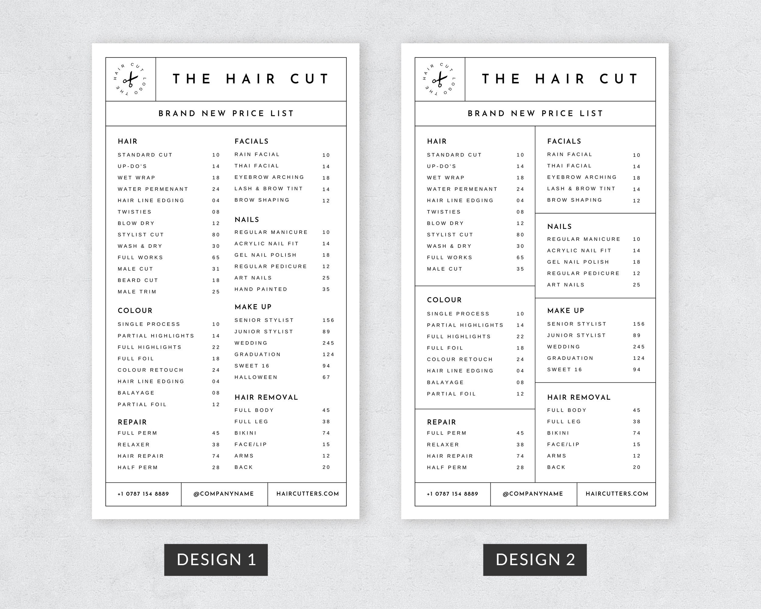 Modern Digital Price List Template for Instagram / Instagram Etsy