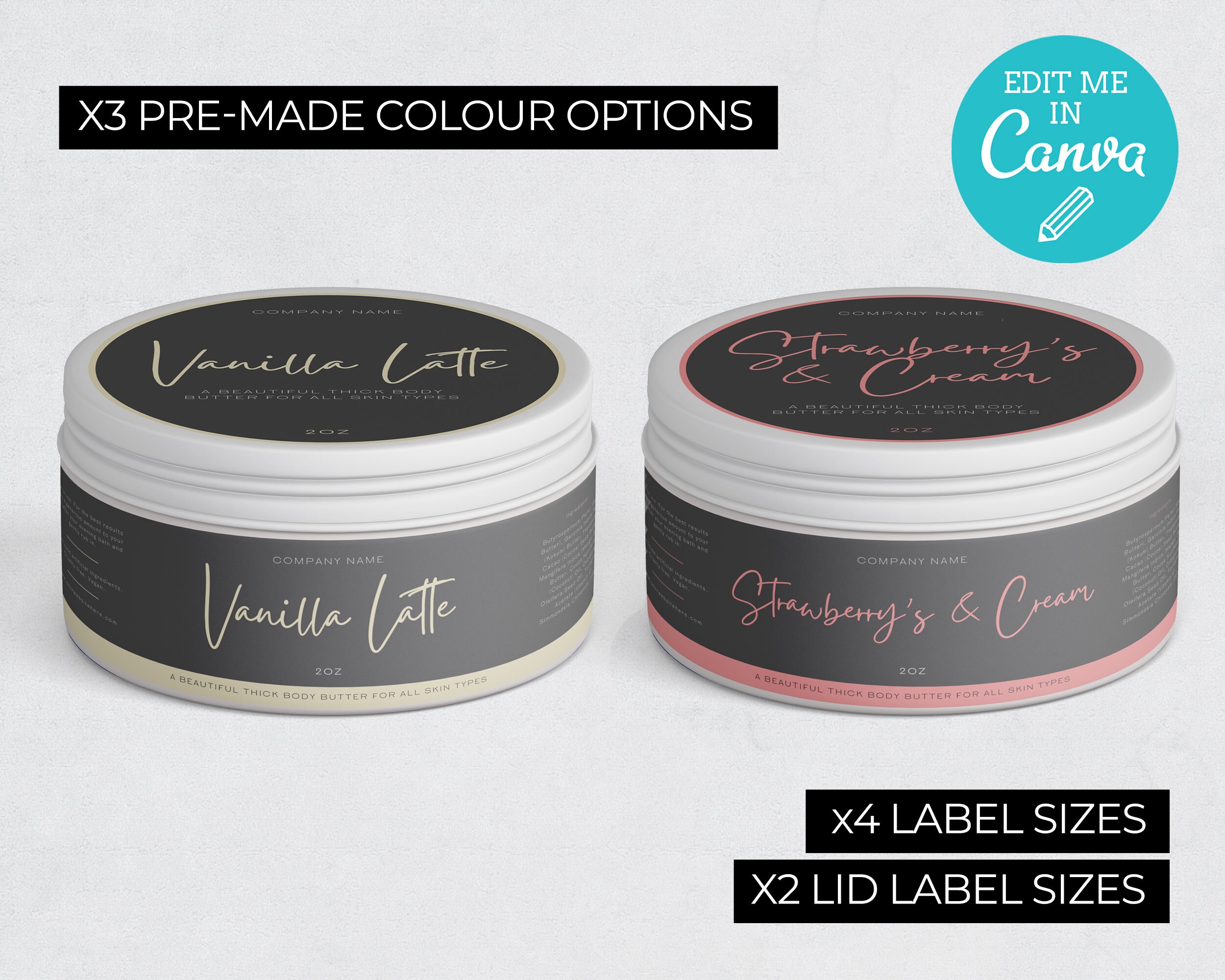 Body Butter Label - Etsy