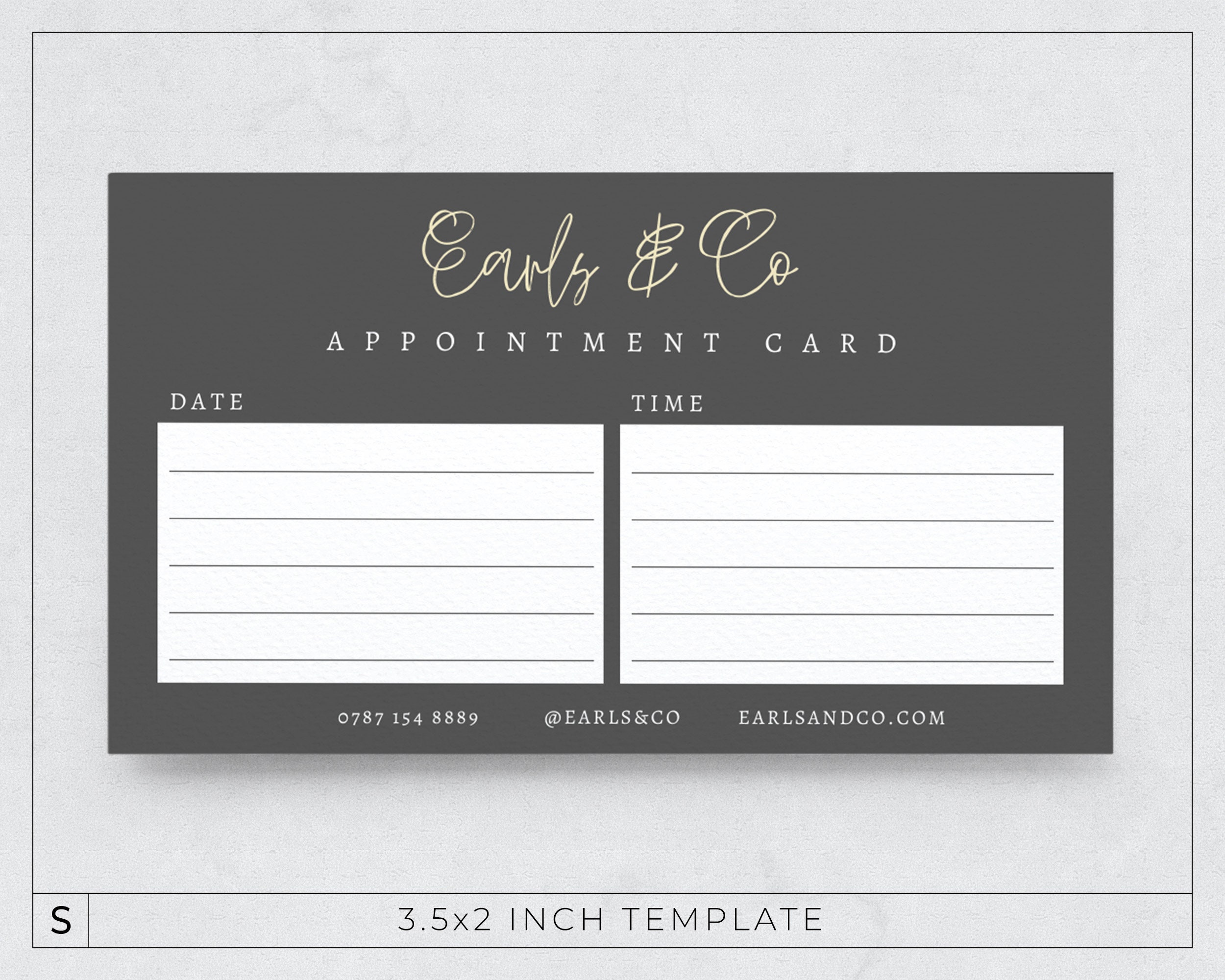 Appointment Card Template / Editable Appointment Card / Printable ...