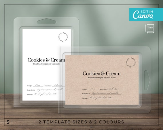 Traditional Wax Melts Label Template / Editable Wax Melts - Etsy