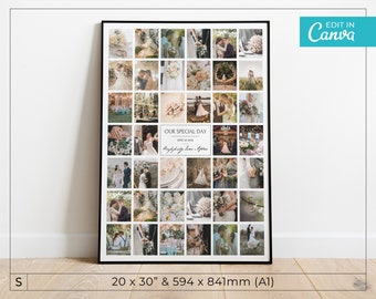 Editable Photo Collage / Wedding Photo Collage Template / Wedding Photography Collage / Editable Wedding Collage / Printable Photo Collage