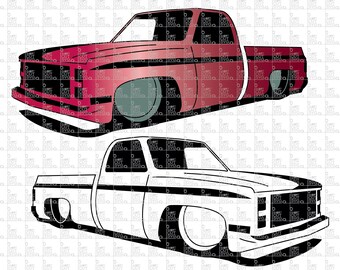 Free Free 192 Svg Lowered Truck Outline SVG PNG EPS DXF File