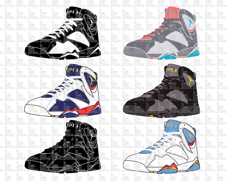 Download Sneaker bundle SVG file // SWOOSH // pdf DXF png // High top | Etsy