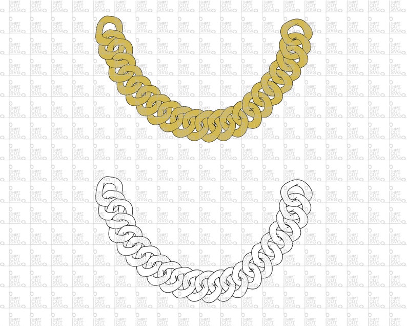 Cuban Link SVG File // Gold Chain // Jewellery // Style // Etsy