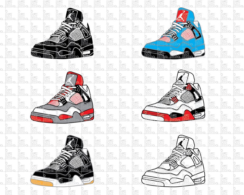 Download Sneaker bundle SVG file // SWOOSH // pdf DXF png // High ...