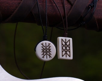 Web of Wyrd bone necklace | Norse matrix fate amulet | Skulds net | Web of Wyrd pendant | Viking Necklace | Viking jewelry | norse mythology
