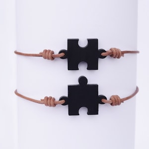 Puzzle piece wood bracelets | Love wood bracelet | Friendship bracelet | Wooden bracelet Personalized anniversary gift Bracelets for couple