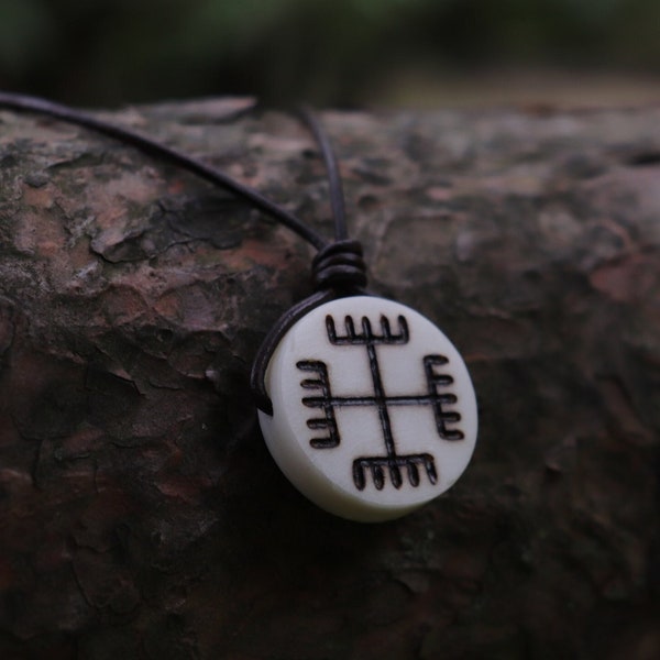 Hände Gottes Halskette | Slawisches Symbol für Schutz und Glück | Hirschknochen Naturschmuck | Slawischer Schmuck | Wikinger Halskette