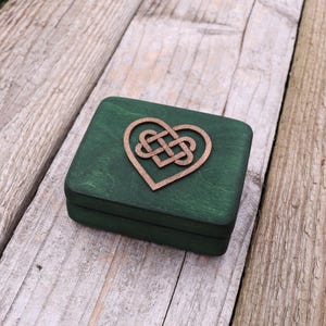 Personalized Wooden Norse Wedding Ring Box, Custom Engraved Engagement Proposal Ring Holder, norse wedding, Bridal Gift Viking wood ring box