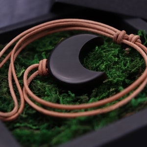 Moon Pendant Lunula Necklace | Crescent necklace | Slavic Viking Necklace | Lunar pendant | Half moon necklace