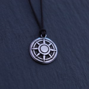 Compass necklace | Sun Compass Charm | Globetrotter Necklace | Journey Necklace | Travel Lover Gift | Global Pendant | Wind Rose necklace