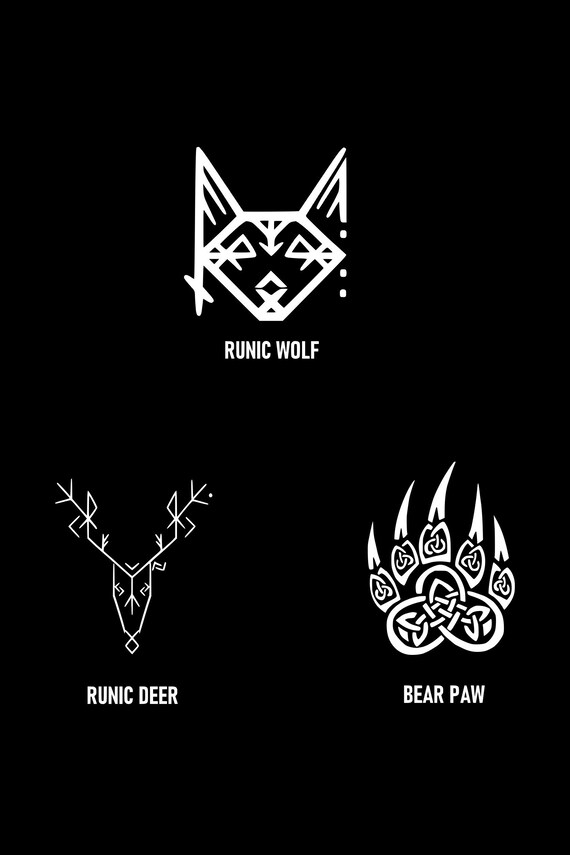 Buy Viking Wolf Rune Backpack Black Canvas Viking Drawstring Viking Sack  Bag, Wolf Rucksack Gym School Sack Norse Mythology Runes Online in India -  Etsy