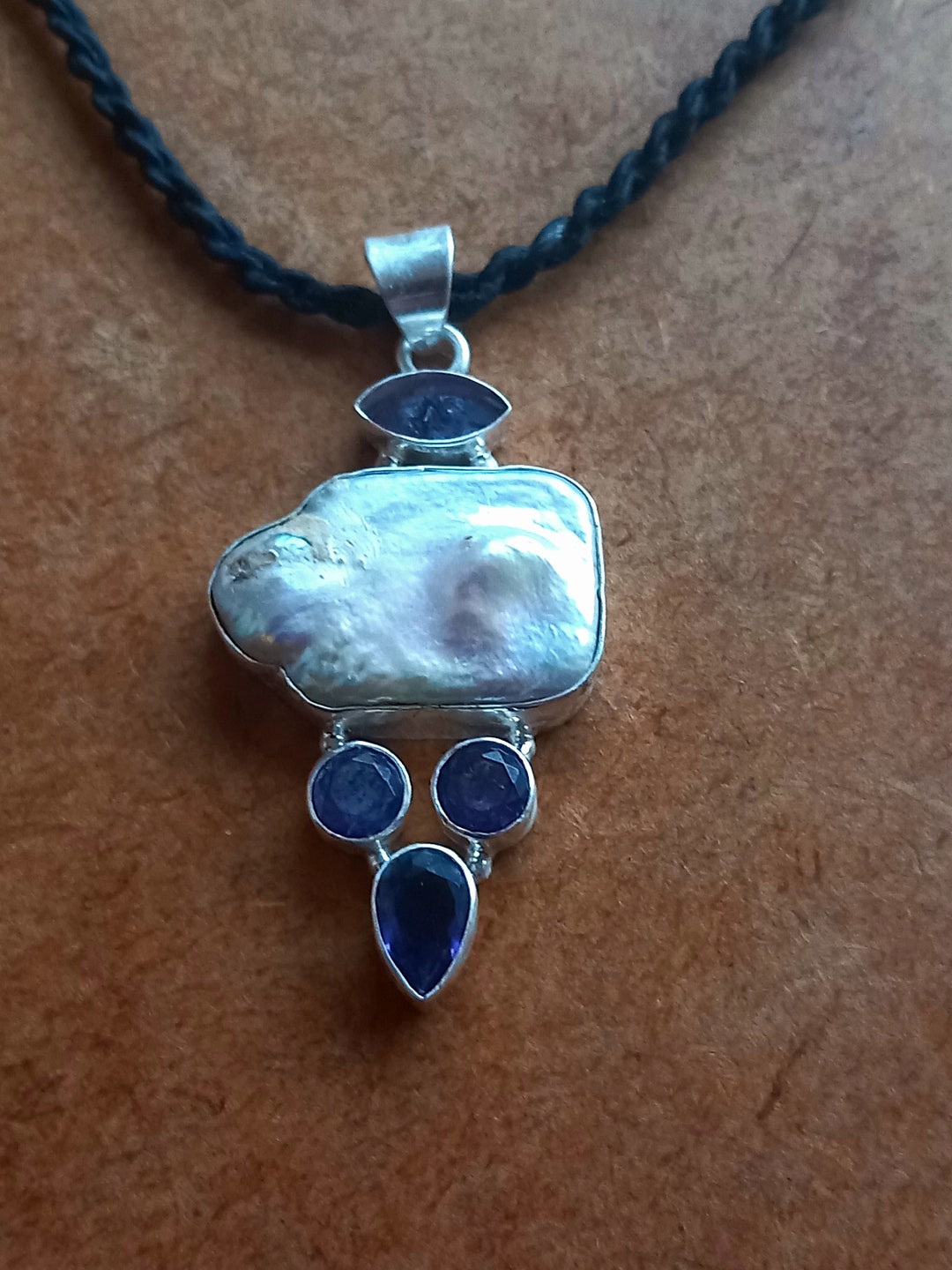 Colgante De Plata Con Amatista, Collar De Plata De Ley 925, Colgante De Circón, Piedra De Nacimiento De Febrero, Colgante De Corte Trillón De 10 Mm, Regalo Para Novia. - España