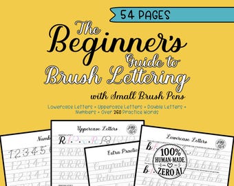 Beginner's Brush Lettering Guide: Small Brush Pens (Digital Download)