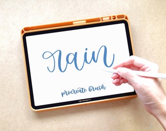 Rain Procreate Brush | iPad Lettering | Instant Download