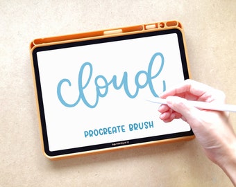 Cloud Procreate Brush | iPad Lettering | Instant Download