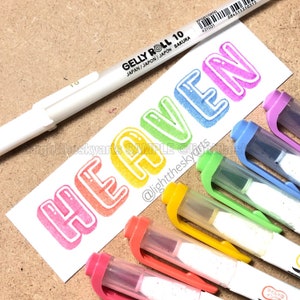 Gummy Bears Hand Lettering Practice Worksheets: Outline & Shadows (Digital Download) image 4