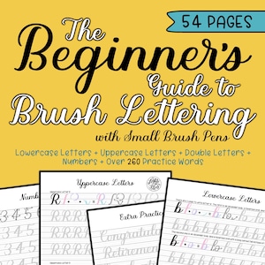 Beginner's Guide to Brush Lettering with Small Brush Pens (New Edition) | By lighttheskyarts | DIGITAL DOWNLOAD