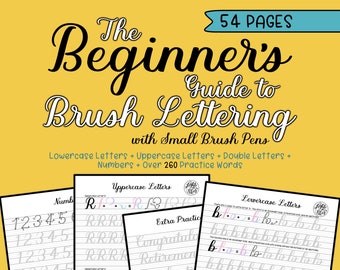 Beginner's Guide to Brush Lettering with Small Brush Pens (New Edition) | By lighttheskyarts | DIGITAL DOWNLOAD