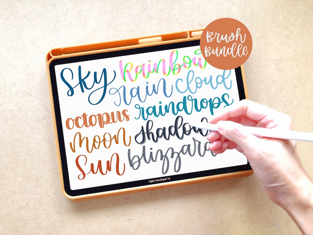 BUNDLE: 10+1 Procreate Brushes | iPad Lettering | Instant Download - Etsy
