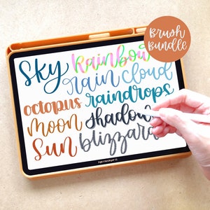 BUNDLE: 10+1 Procreate Pinsel | iPad Schriftzug | Sofort Download