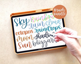 BUNDLE: 10+1 Procreate Brushes | iPad Lettering | Instant Download