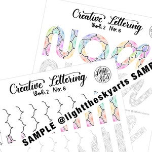 Creative Lettering Workbook Vol.2 by Lighttheskyarts (DIGITAL DOWNLOAD ...