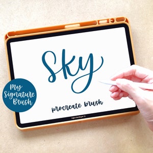My Signature "Sky" Procreate Brush | iPad Lettering | Instant Download