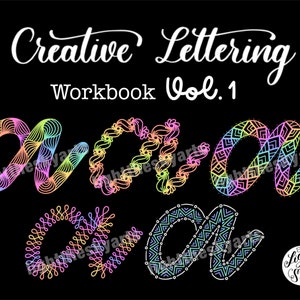 Creative Lettering Workbook Vol.1 by lighttheskyarts (DIGITAL DOWNLOAD)