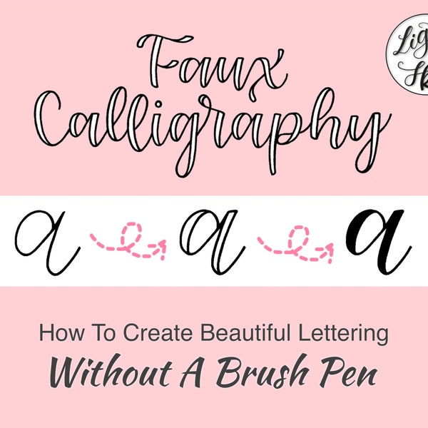 Faux Calligraphy Worksheets Etsy UK