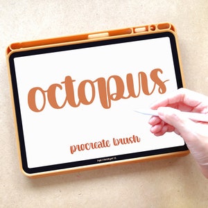 Oktopus Procreate Pinsel | iPad Schriftzug | Sofort Download