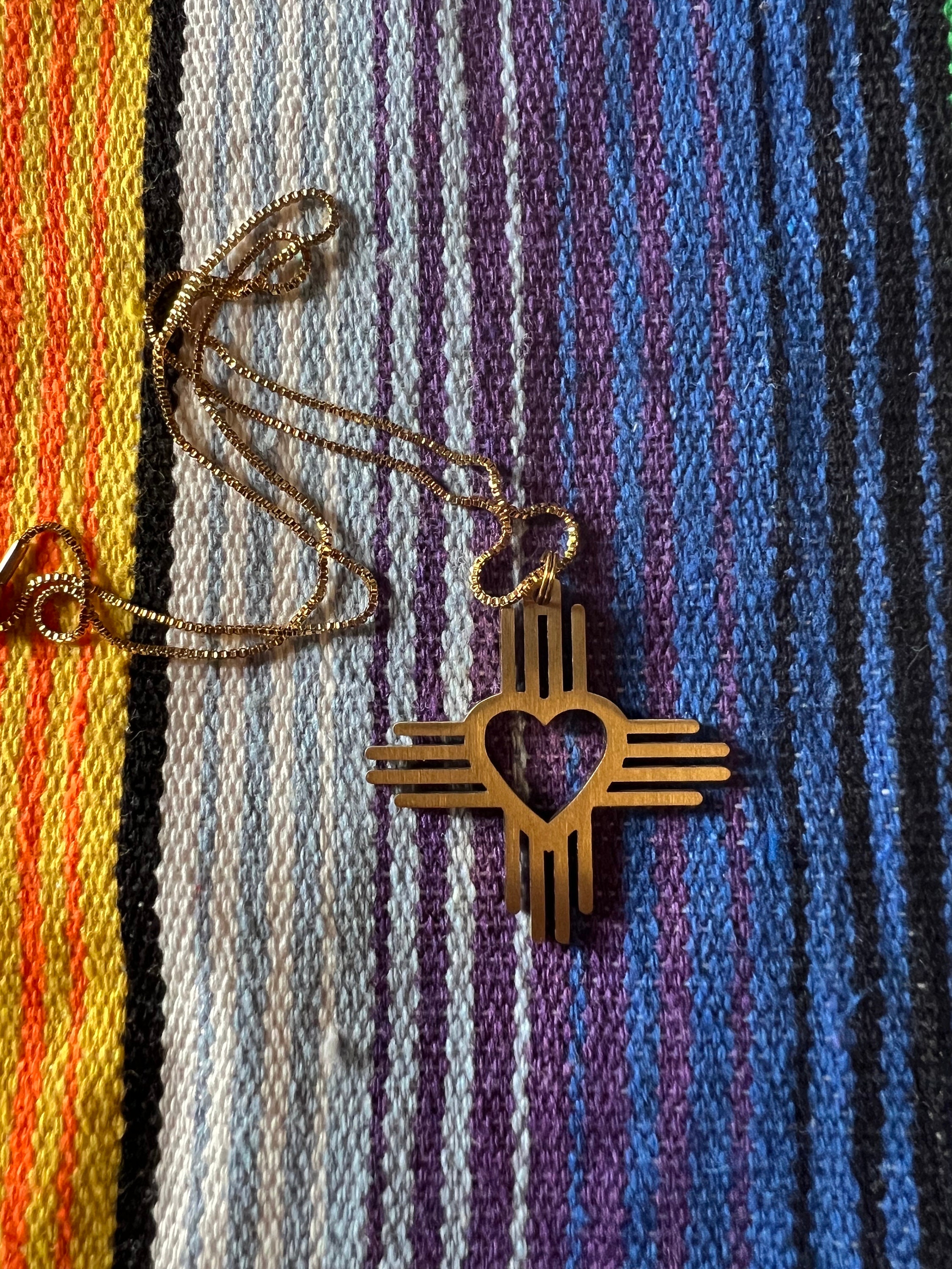 Handmade New Mexico Zia Symbol Necklace Pendant - Etsy