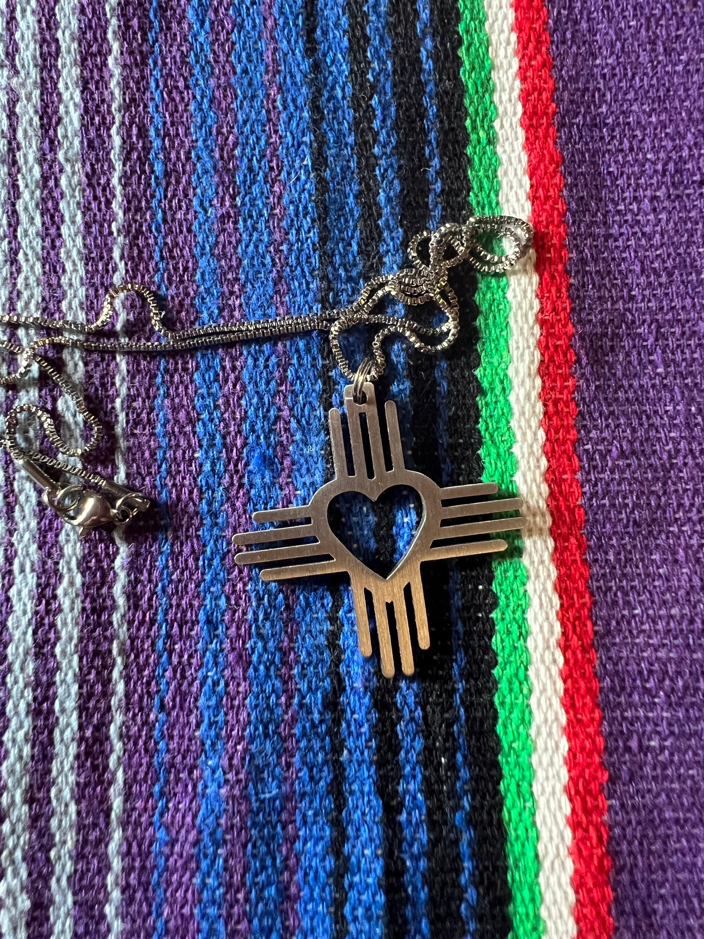 Handmade New Mexico Zia Symbol Necklace Pendant - Etsy