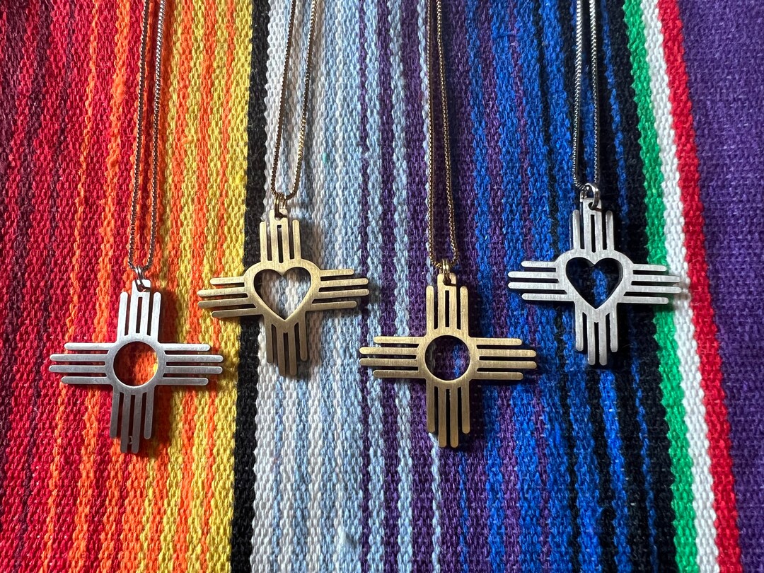Handmade New Mexico Zia Symbol Necklace Pendant - Etsy