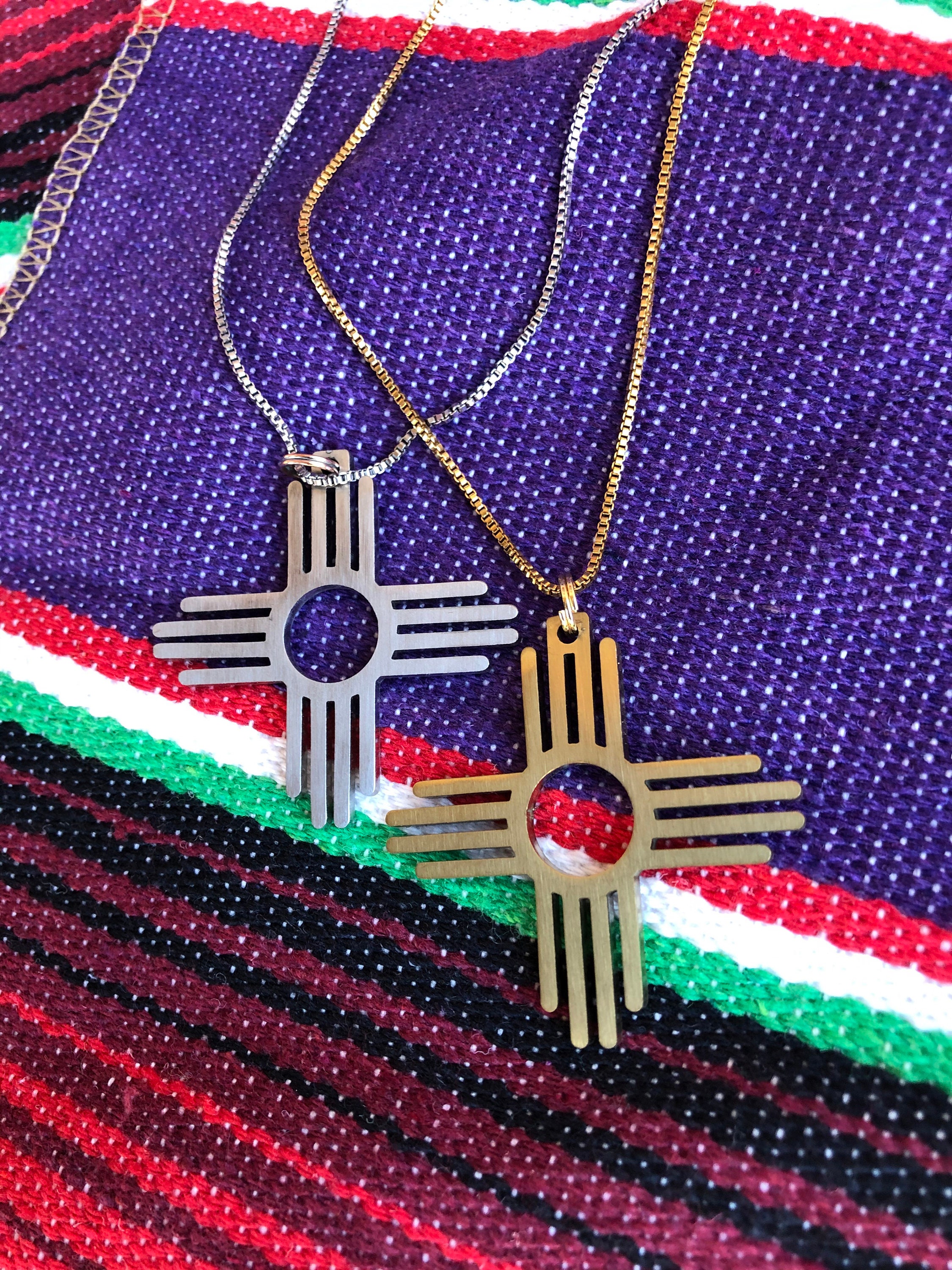 Handmade New Mexico Zia Symbol Necklace Pendant - Etsy