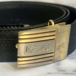 VALENTINO VINTAGE ITALY製 スエードレザー×レザーベルト Vintage brown leather valentino belt - Gem