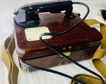 Old Army TA-57 military field telephone radio operator/'s phone Soviet device for collection Retro design