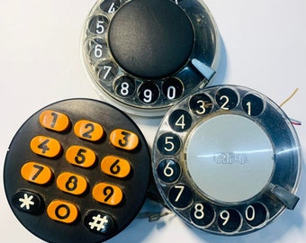 3x Rotary dial RFT / Vintage telephone switchboard / Rotary phone / Vintage Digits phone for hand made, creativity, toys