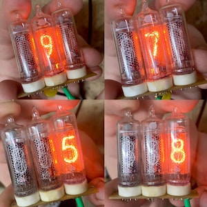 set of 3! Tested! IN-16 on board mini nixie tube indicator for DIY clock watch / vintage lamp digits