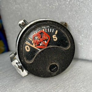 Vintage aviation measuring device 60s ammeter 400hz 50A 5x10A military decor collection Garage decor