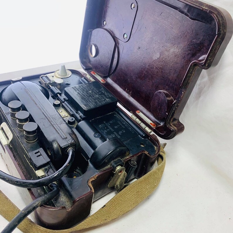 Old Army TA-57 military field telephone radio operator/'s phone Soviet device for collection Retro design